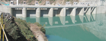 Shrinagar HEP dam construction in progress