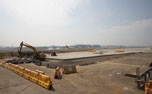 Airside pavement construction in progress at GVK CSIA