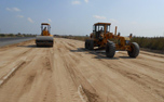 Subgrade work in progress on the expressway