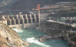 Bird's eye view of the dam