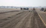 Runway construction in progress at GVK CSIA 