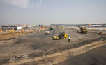 Panorama of Airside construction activites at GVK CSIA